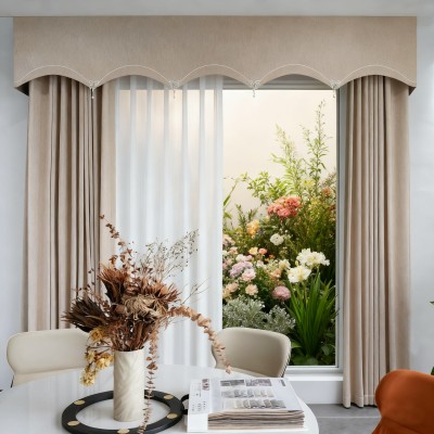 Jacquard Chenille - Milk Coffee Color Light-blocking High-end Living Room Bedroom Light Luxury Modern Simple Curtain